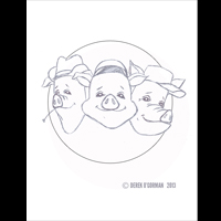 Three Little Pigs Portrait